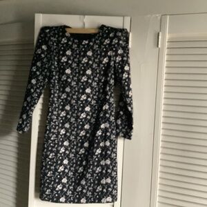 Black and cream floral print dress, Club Monaco, size 0